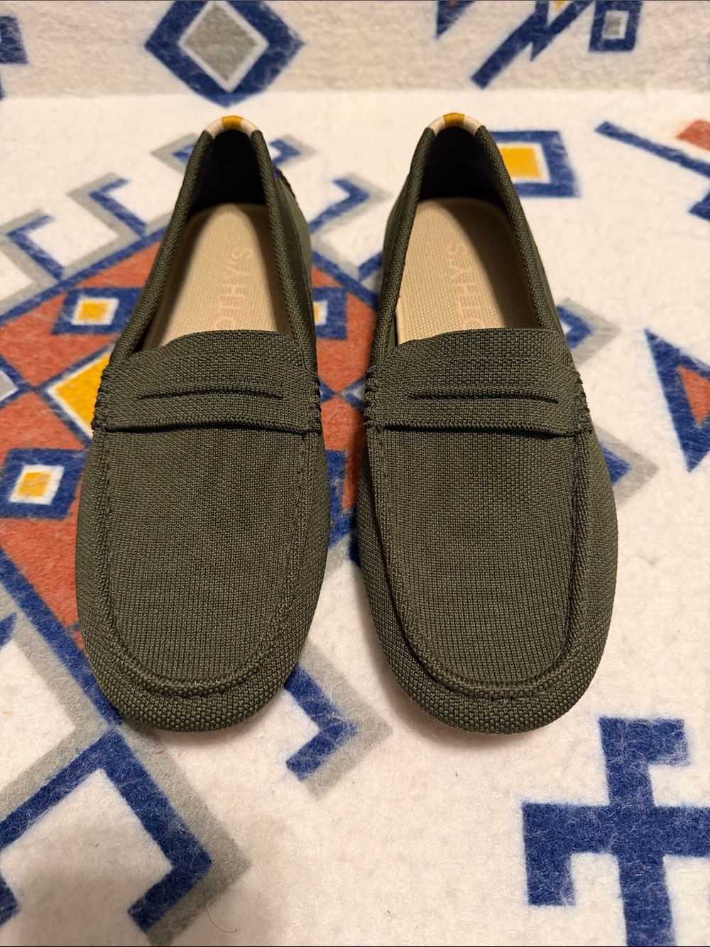 Rothy's The Driver Driving Loafer Slip On Shoes Cypress Green